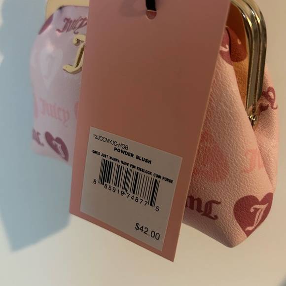 Juicy Hearts Pink Girls Just Wanna Have Fun Coin Purse - Picture 5 of 5
